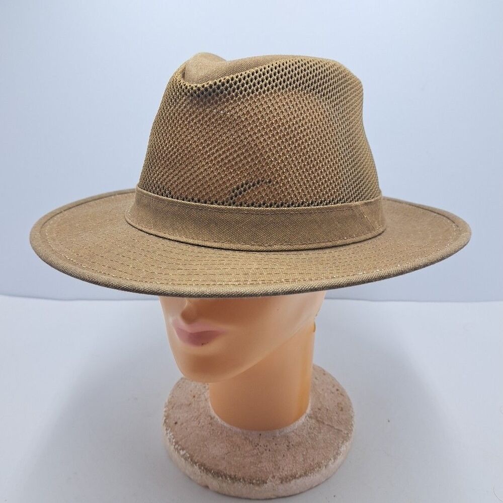Henschel Hat USA Large Breezer Mesh Hat Tan Sun Protection Hiking Boating NWOT
